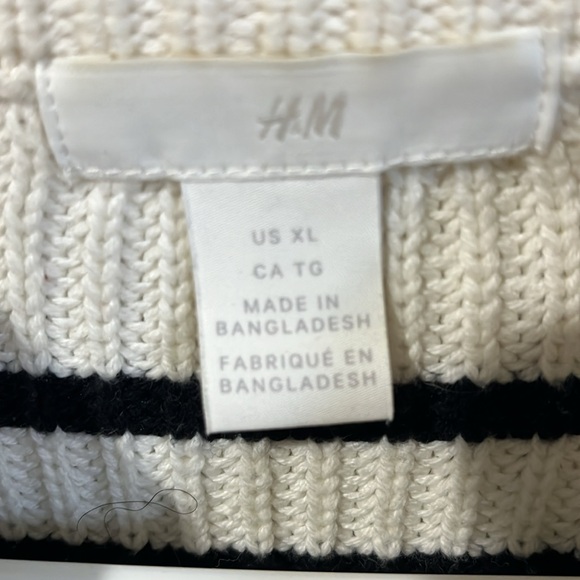 H&M Ribbed crewneck striped sweater - XL - Picture 10 of 13